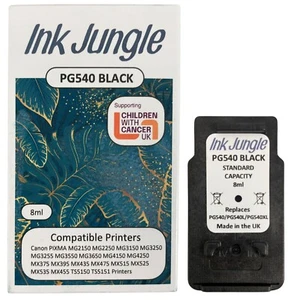 Ink Jungle PG540 Black Ink Cartridge for Canon MX475 Printer Replaces PG540XL
