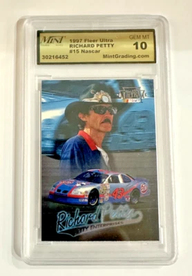 RICHARD PETTY 1997 FLEER ULTRA GRADED GEM MINT 10 BY MINT GRADING SERVICES - Image 1 of 2