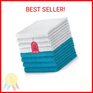 DecorRack 8 Pack 100% Cotton Face Towels, Ultra Absorbent 12 x 12 inch Wash Clot - Picture 1 of 2