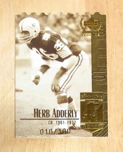 1999 Upper Deck Century Legend Football Card #45 HERB ADDERLY 10/100 Die Cut - Picture 1 of 2
