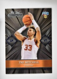 2021-22 Wild Card Alumination Base Blue 5 Stripe #ABC-71 Tre Mitchell /50