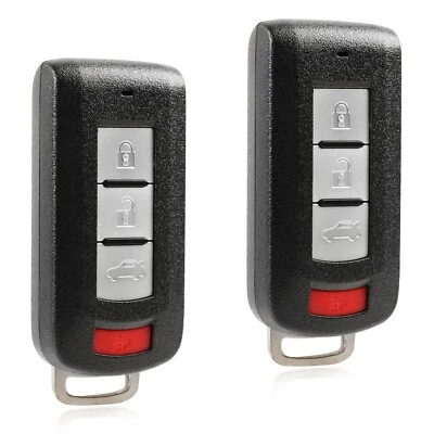 2 Key Fob Remote 4b for 2008-2020 Mitsubishi Lancer Outlander 8637B885 OUC644M - Image 1 of 4