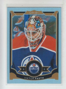 15/16 OPC Edmonton Oilers Viktor Fasth Rainbow Foil card #289