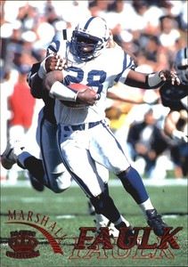 1996 Pacific Gridiron Red Indianapolis Colts Football Card #55 Marshall Faulk