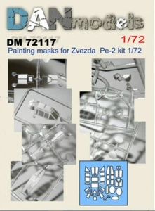 Máscaras de pintura Dan Models 72117 - 1/72 para Pe-2, para kit Zvezda modelo a escala - Imagen 1 de 12