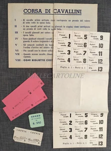 GIOCO DEI CAVALLI PER RAGAZZI - Regolamento e Biglietti per le Scommesse - Picture 1 of 2