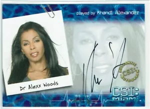 CSI Miami Series 2 2005 Autograph Card MI-B5 Khandi Alexander as Dr. Alexx Woods - Picture 1 of 1