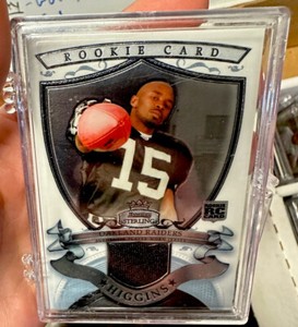 Oakland Raiders-2007 BOWMAN STERLING RC JERSEY JOHNNIE LEE HIGGINS Card#BSRR-JLH