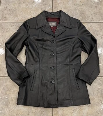 Womens SMALL Wilson's Jacket Genuine SOFT SUPPLE LEATHER Lined Coat Blazer - Image 1 of 4