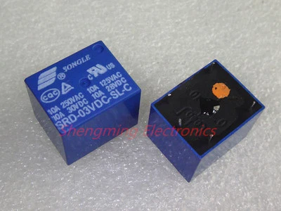 50PCS SRD-03VDC-SL-C 10A 250VAC PCB 5PINS 3V DC Coil Power Relay   - Image 1 of 3
