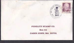 1973 cover APO 96328 Yakota Air Base Japan to Fidelity Stamp Co Cabin John MD - Imagen 1 de 1