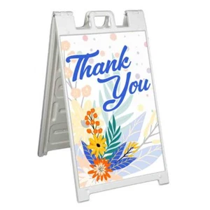 THANK YOU Signicade 24x36 Aframe Sidewalk Decal Sign Banner THANKFUL GRATEFUL - Picture 1 of 9