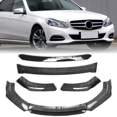 Parachoques delantero alerón labial divisor aspecto fibra de carbono + negro para Mercedes-Benz  Foto 1 de 4