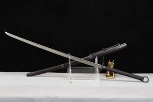 Miao Dao Espada China Espada Doble Mano Hoja de Acero Doblada Anillo Cabeza - Imagen 1 de 9