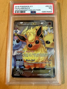 2016 POKEMON XY GENERATIONS RADIANT COLLECTION RC28 FULL ART/FLAREON EX PSA 7 - Picture 1 of 2