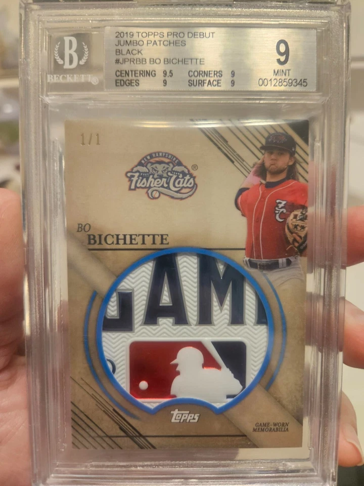 2019 TOPPS PRO DEBUT BO BICHETTE GAME WORN PATCH MLB #d 1/1 - TORONTO BLUE JAYS - Image 1 of 3