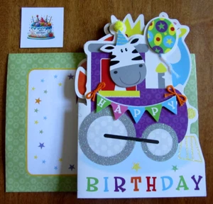 Paper Magic Group Child Birthday Greeting Card, Env. & Seal ~ 5-Fold ~ Train - Picture 1 of 13