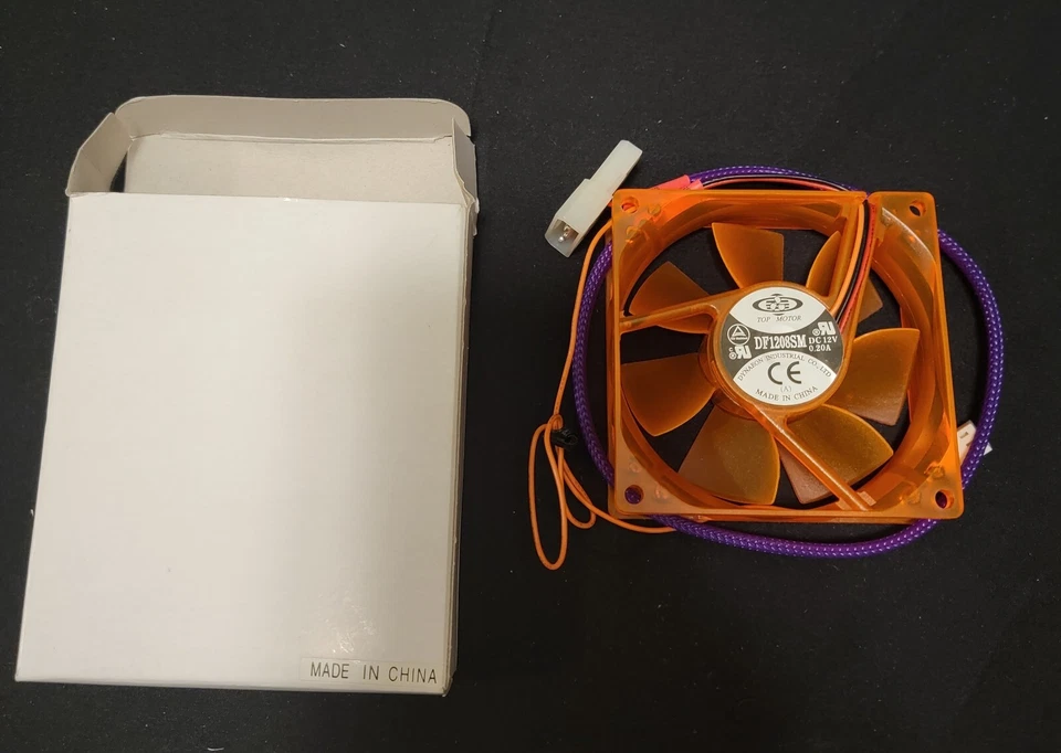 Top Motor DF1208SM Case Fan Orange Purple - Image 1 of 1