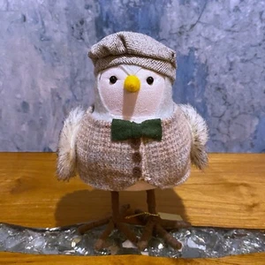 Target Wondershop 2021 Featherly Friends Winter DEWY Neutral Fabric Bird Bow Tie - Picture 1 of 5