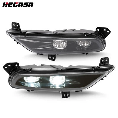 Front Fog Lights Black LED For Chrysler 300 2015-2024 Left and Right 68294009AA - Image 1 of 4