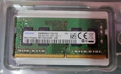 SAMSUNG 4GB 1x4GB 1Rx16 PC4 2400T M471A5244CB0-CRC DDR4 260Pin (862397-850) - Image 1 of 4