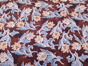 Bali Paradise Cotton Fabric Hoffman Floral Indonesian Style By the Yard - Picture 1 of 3