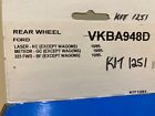 Wheel Bearing Kit SKF 1251 Rear Wheel Ford Laser Meteor 323