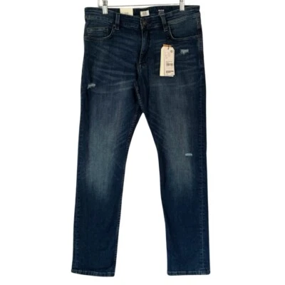 Q/S by S. Oliver Jeans Masculino 34X32 Azul Lavagem Média RICK SLIM FIT Aflito NOVO - Imagem 1 de 4