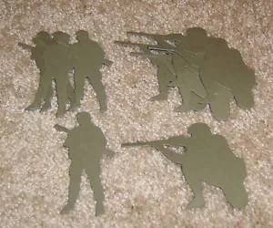 Army Diecuts (AccuCut)....Lot of Ten. Standing and Kneeling w/Rifle. - Picture 1 of 1
