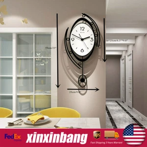 Modern Nordic Wall Clock 3D Creative Clock Living Room Bedroom Art Decor New - Picture 1 of 11