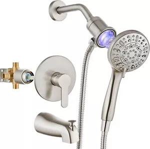 Magnetic Shower Faucet Set w/ 5-Settings Handheld Spray Magnetic Docking Shower - Picture 1 of 8