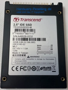 Transcend SSD 32GB IDE 2,5" MLC TS32GSSD25-M 760557807117 - Bild 1 von 1