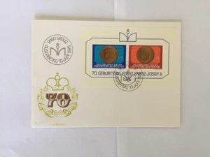 Sobre de cubierta antigua de Liechtenstein 1976 de colección con 2 estampillas de franqueo extranjeras - Imagen 1 de 1