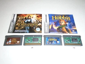 Il Signore degli Anelli Ritorno Re e Hobbit + manuali! ☆☆ Autentico Game Boy Advance - Foto 1 di 8