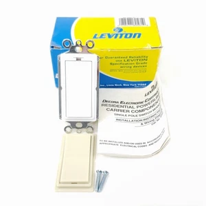 Leviton 6291-WI Decora Single Pole Wall Switch Module 120V 20A White Ivory READ - Picture 1 of 6
