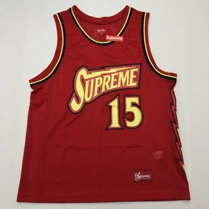 Supreme Bolt Basketball Trikot Medium Rot Streetwear SS18 Neu mit Etikett - Bild 1 von 10