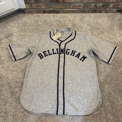 NUEVO Ebbets Campo Franelas Noche Juego 7 Mezcla de Lana Bellingham Chinooks Gris Grande Foto 1 de 4