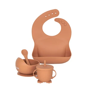 Silicone Feeding Set - Terracotta - Picture 1 of 7
