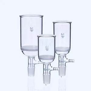 Laboratory G3 30-500ml glassware perforated Chemistry Borosilicate filter funnel - Picture 1 of 18