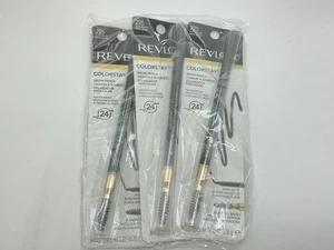 3 PACK - Revlon ColorStay Waterproof Brow Pencil, Soft Black 225, 0.012 oz - Picture 1 of 8