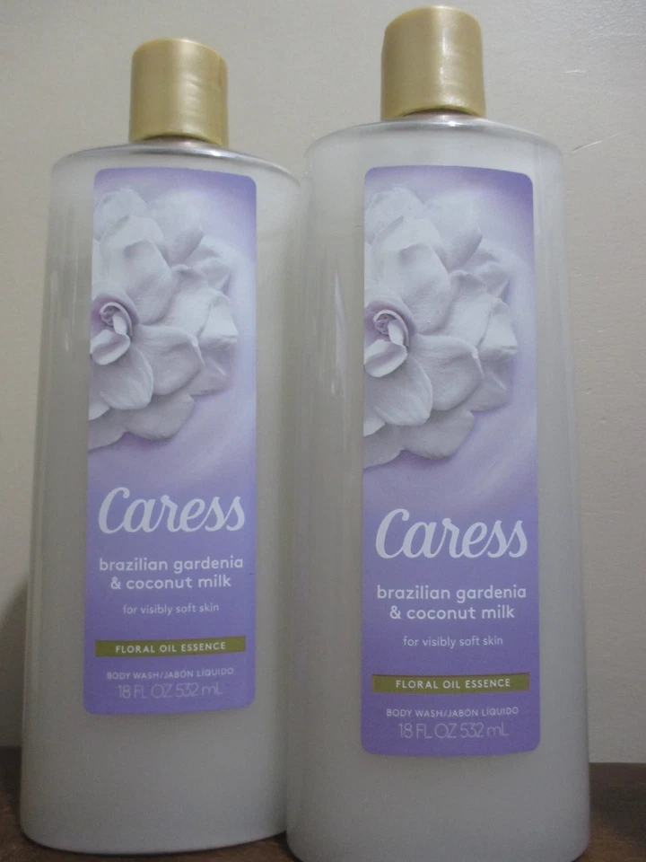 Lote de 2 Jabones Corporales Caress Brazilian Gardenia & Coconut Milk 18 fl oz cada uno Foto 1 de 1