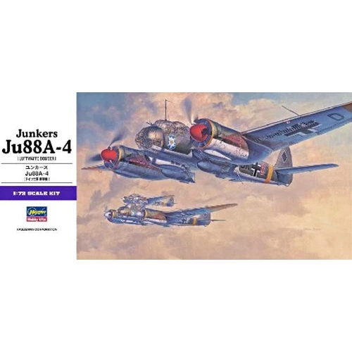 JUNKERS JU88A-4 KIT 1:72 Hasegawa Kit Aerei Nouveau modèle - Photo 1/1