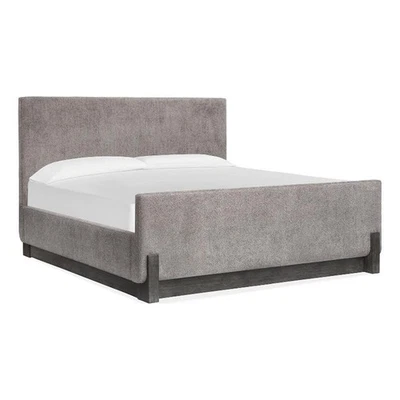 Magnussen Home Kinsley Black Heron King Upholstered Panel Bed - Image 1 of 4