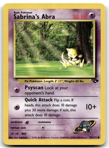 Sabrina's Abra (94) 094/132 Gym Challenge Common  Pokemon TCG LP - Picture 1 of 2