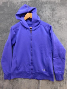Felpa con cappuccio Under Armour Storm donna grande viola full zip pile giacca - Foto 1 di 16