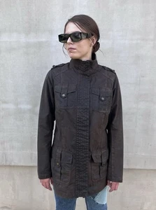Barbour Women’s Jacket Defence Waxed Cotton Olive Size UK12. USA8. EURO38. - Picture 1 of 22