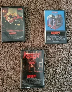 Accept Cassettes 3 Lot. Restless And Wild, Metal Heart And Russian Roulette . - Picture 1 of 4