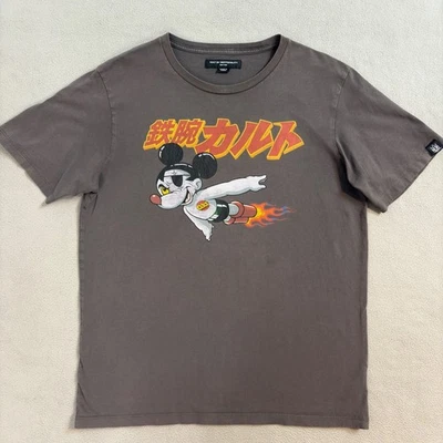 Cult of Individuality T 恤中号灰色卡通图案印花 T 恤男式 — 第 1/4 张图片