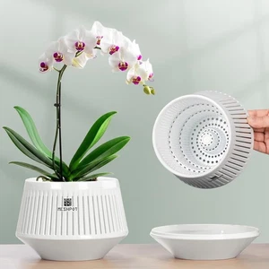 Orchid Pot with Holes 5 inch for Repotting Decorative with Air Pruning and Good - Picture 1 of 11