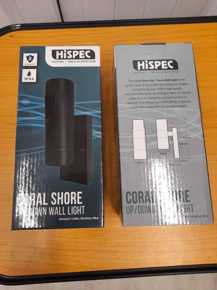 Pack  x  2 Coral Shore Up/Down Wall light Black indoor/outdoor - Image 1 of 1